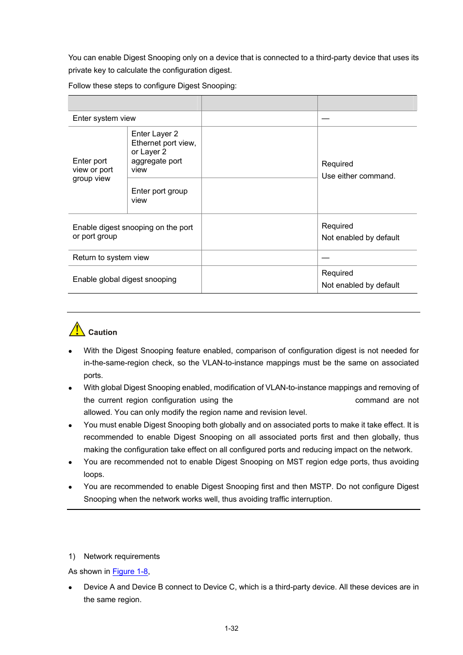 Configuring the digest snooping feature, Digest snooping configuration example | H3C Technologies H3C S5120 Series Switches User Manual | Page 197 / 745