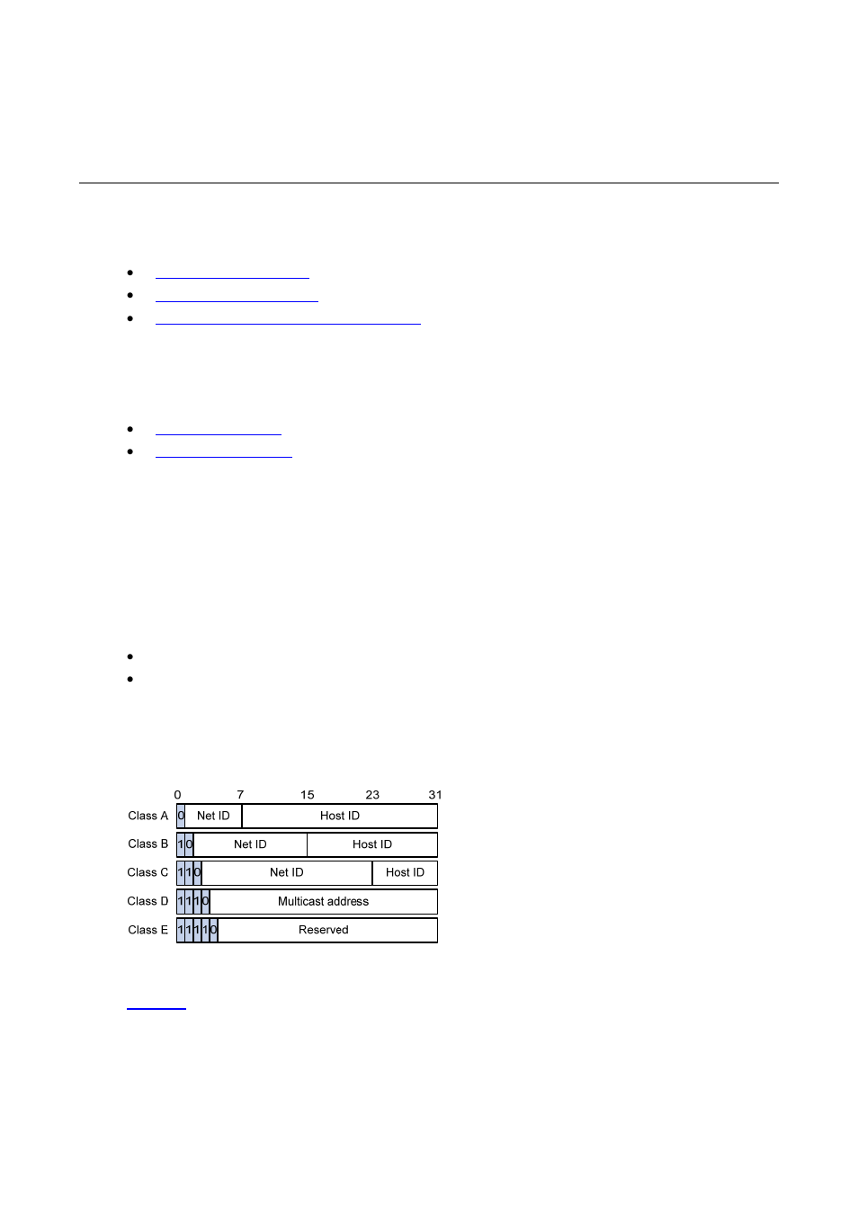 1 ip addressing configuration, Ip addressing overview, Ip address classes | Ip addressing configuration | H3C Technologies H3C S5120 Series Switches User Manual | Page 210 / 745