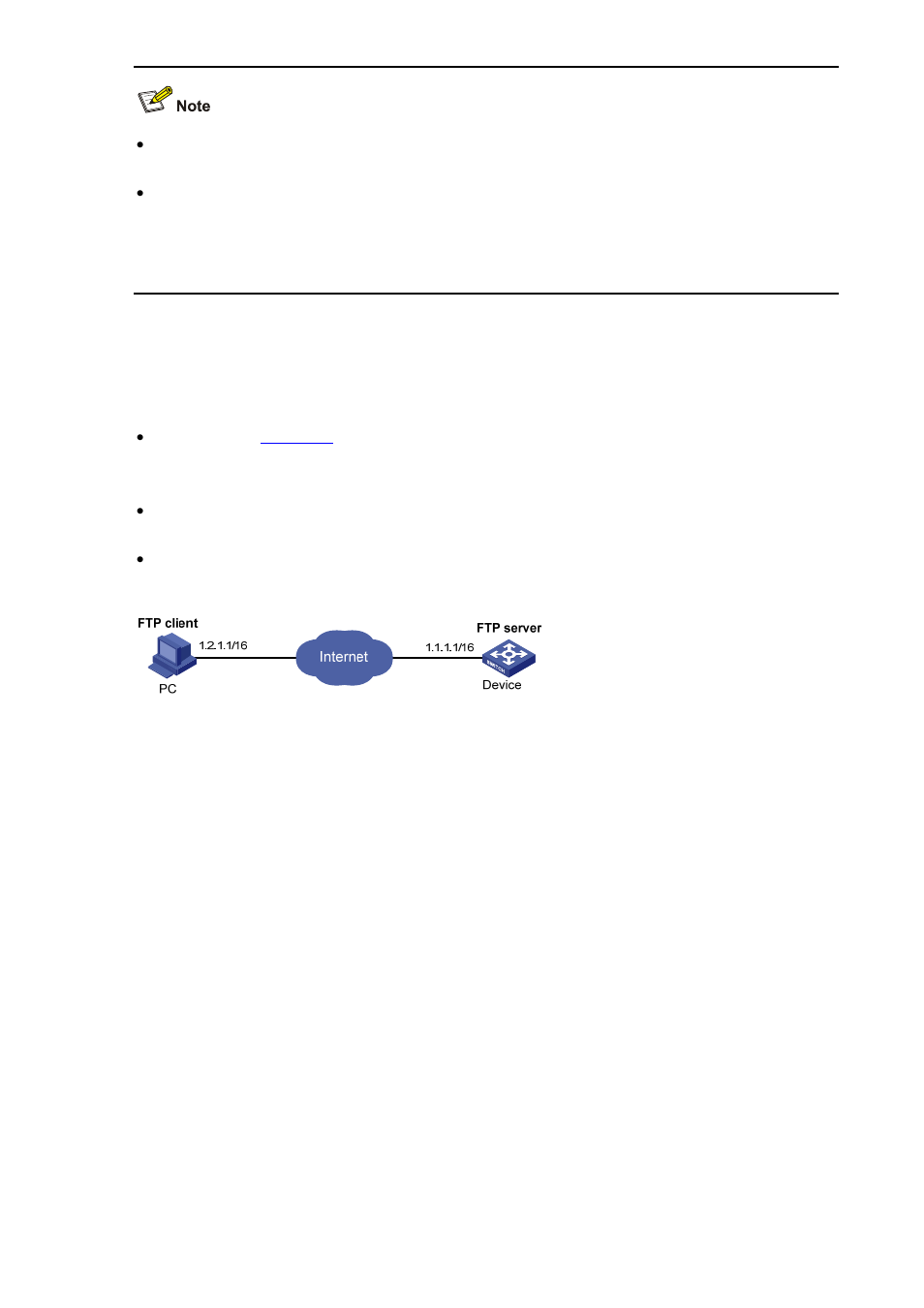 Ftp server configuration example, Network requirements, Configuration procedure | H3C Technologies H3C S5120 Series Switches User Manual | Page 275 / 745