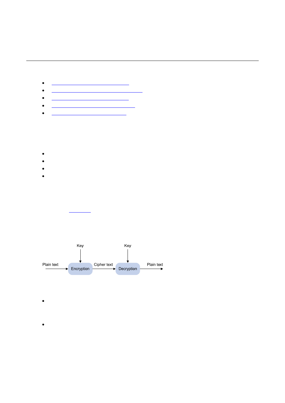 1 public key configuration, Asymmetric key algorithm overview, Basic concepts | Key algorithm types, Public key configuration | H3C Technologies H3C S5120 Series Switches User Manual | Page 512 / 745