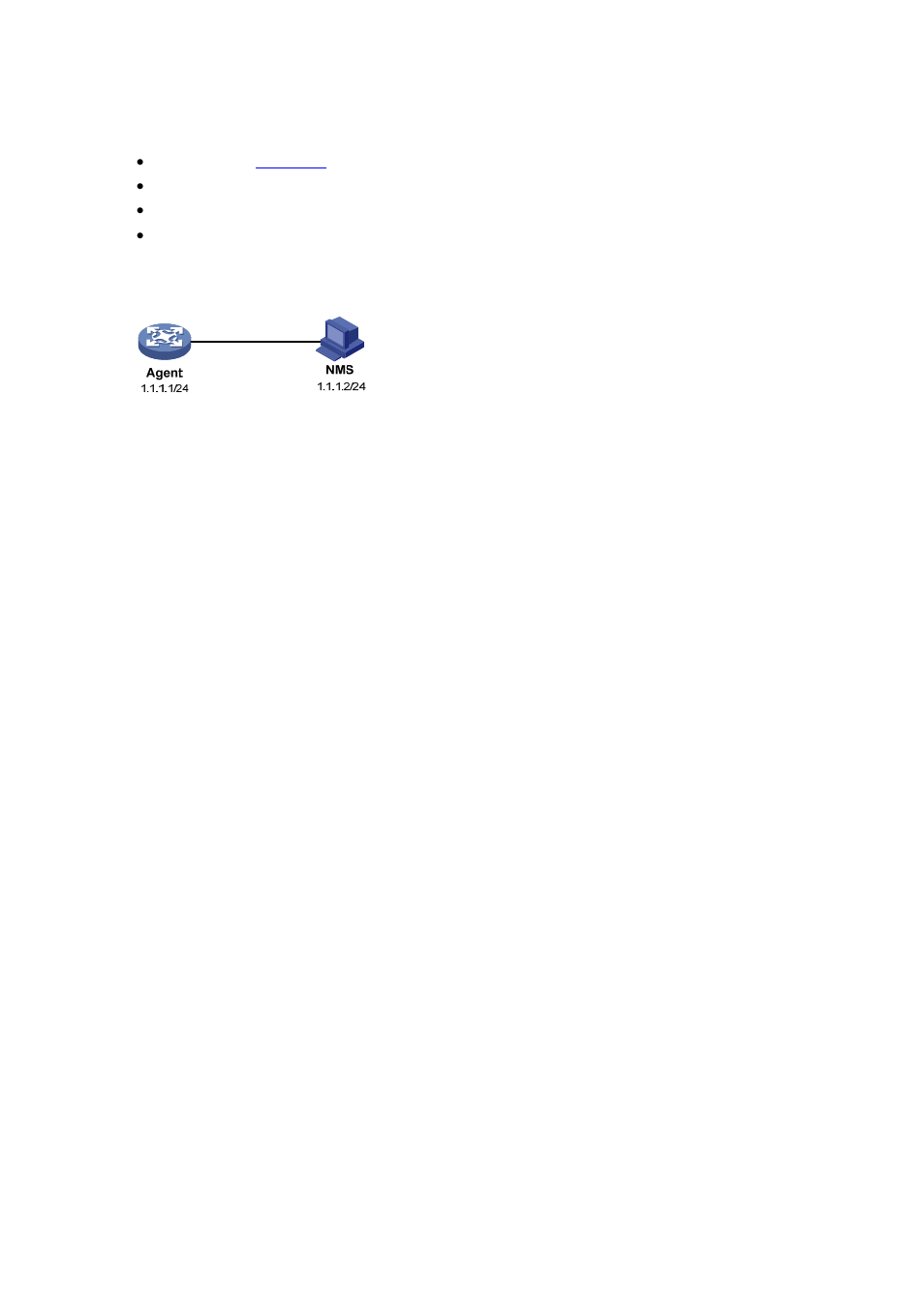 Snmpv3 configuration example, Network requirements, Configuration procedure | H3C Technologies H3C S5120 Series Switches User Manual | Page 586 / 745
