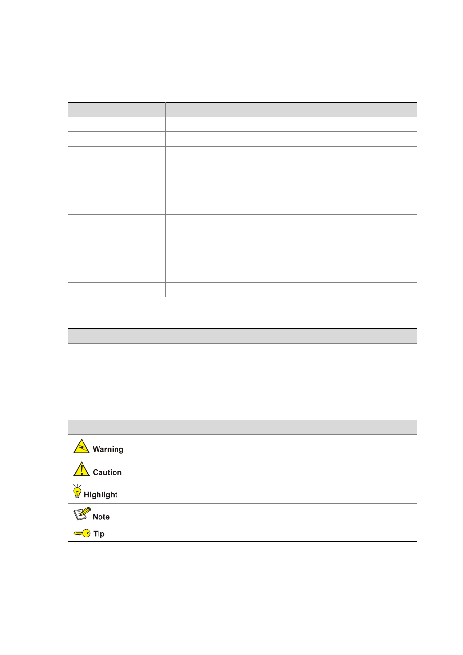 Conventions | H3C Technologies H3C S5120 Series Switches User Manual | Page 8 / 745