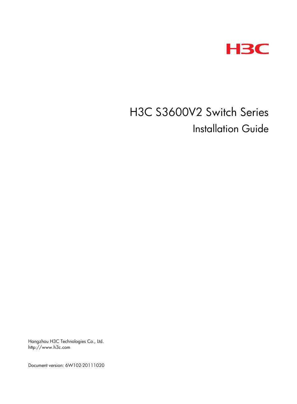 H3C Technologies H3C S3600V2 Series Switches User Manual | 58 pages