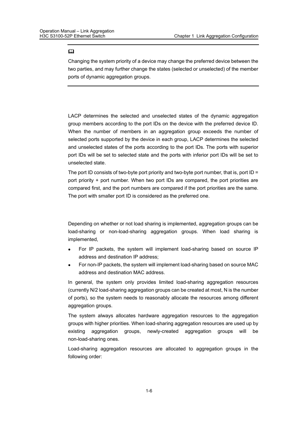 Iv. configuring port priority, 7 aggregation group categories, 7 aggregation group categories -6 | H3C Technologies H3C S3100 Series Switches User Manual | Page 142 / 630