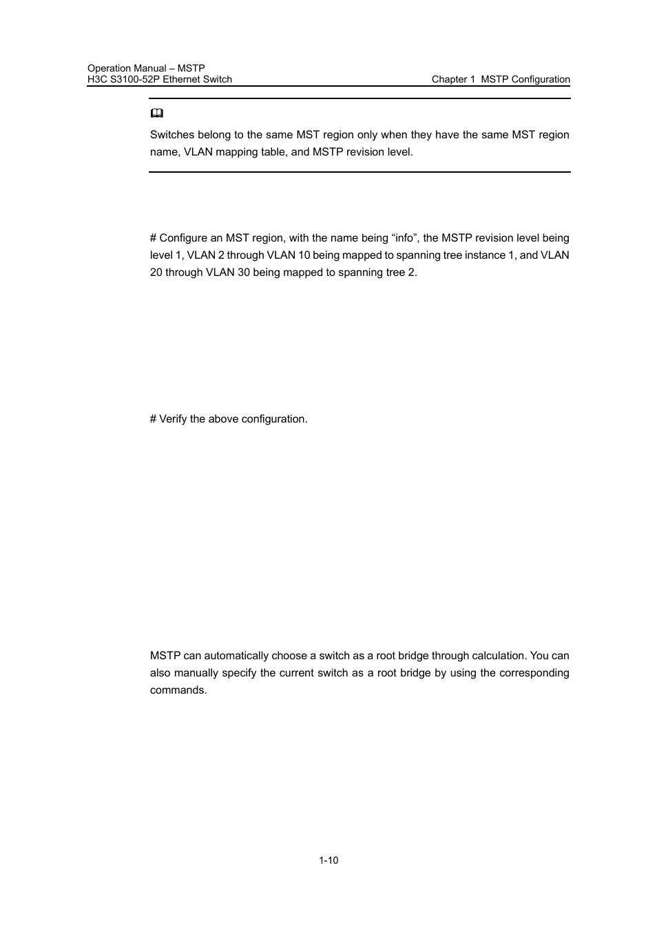 Ii. configuration example | H3C Technologies H3C S3100 Series Switches User Manual | Page 185 / 630
