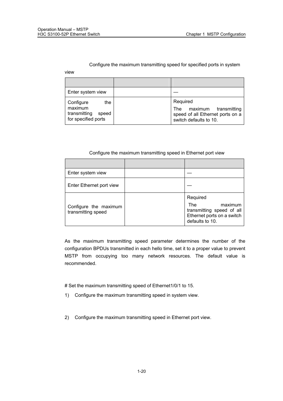 Iii. configuration example | H3C Technologies H3C S3100 Series Switches User Manual | Page 195 / 630