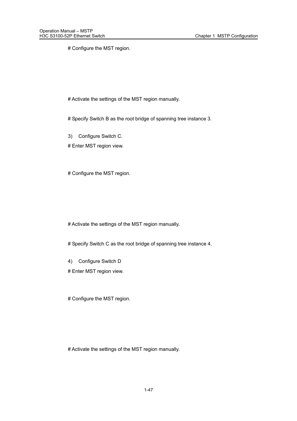 H3C Technologies H3C S3100 Series Switches User Manual | Page 222 / 630
