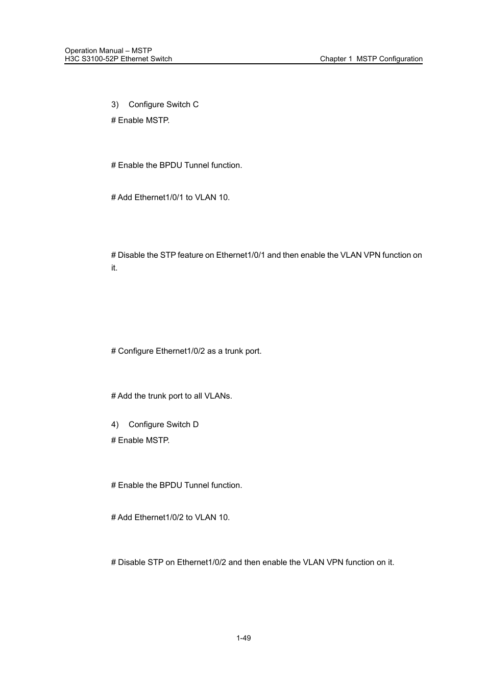 H3C Technologies H3C S3100 Series Switches User Manual | Page 224 / 630