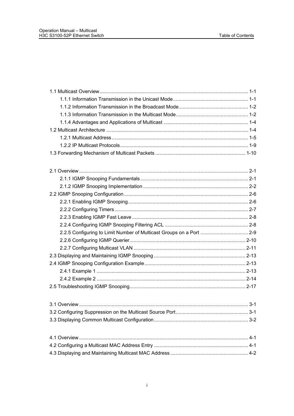 H3C Technologies H3C S3100 Series Switches User Manual | Page 226 / 630