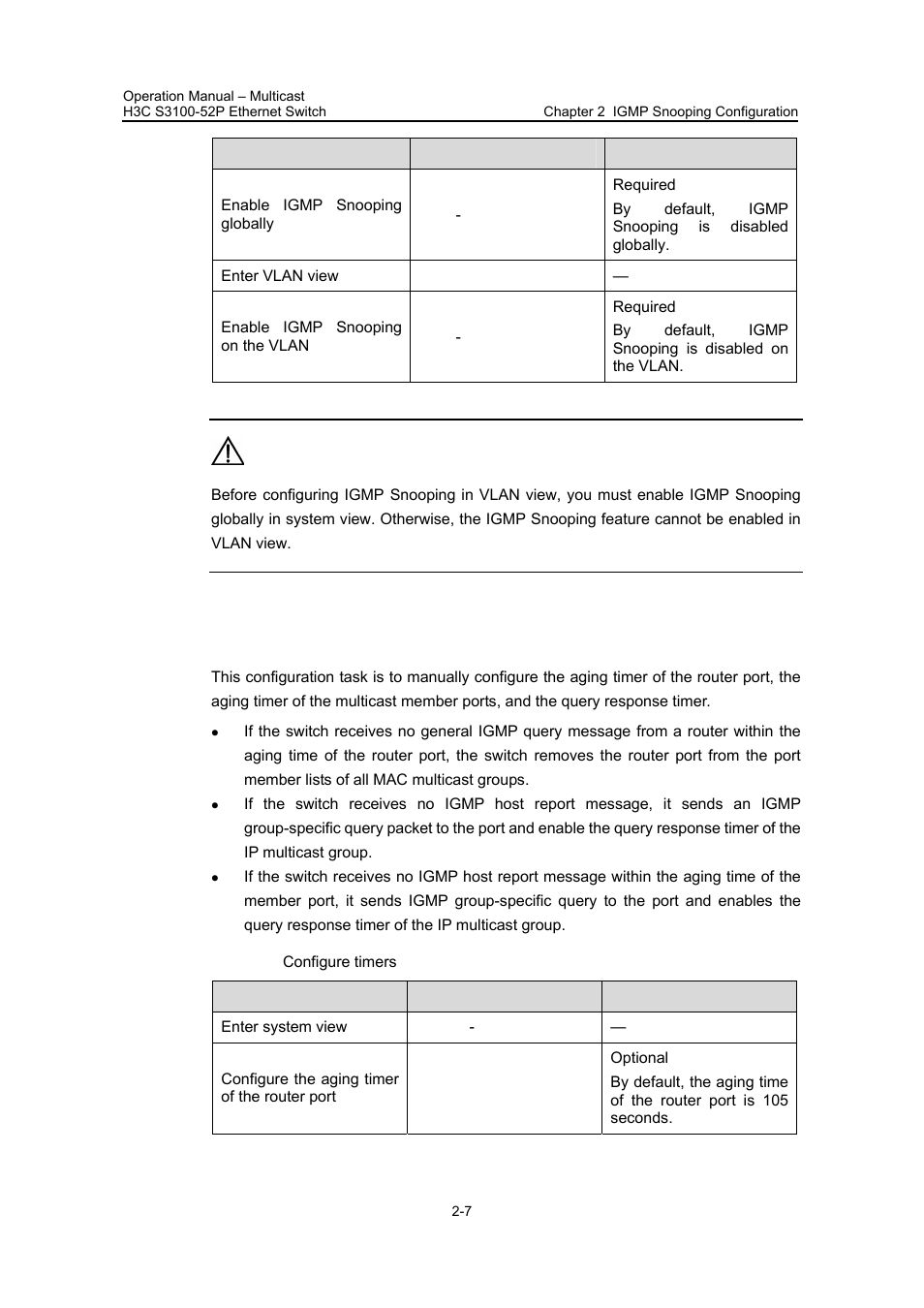 2 configuring timers, 2 configuring timers -7, 2 "configuring | Timers | H3C Technologies H3C S3100 Series Switches User Manual | Page 244 / 630