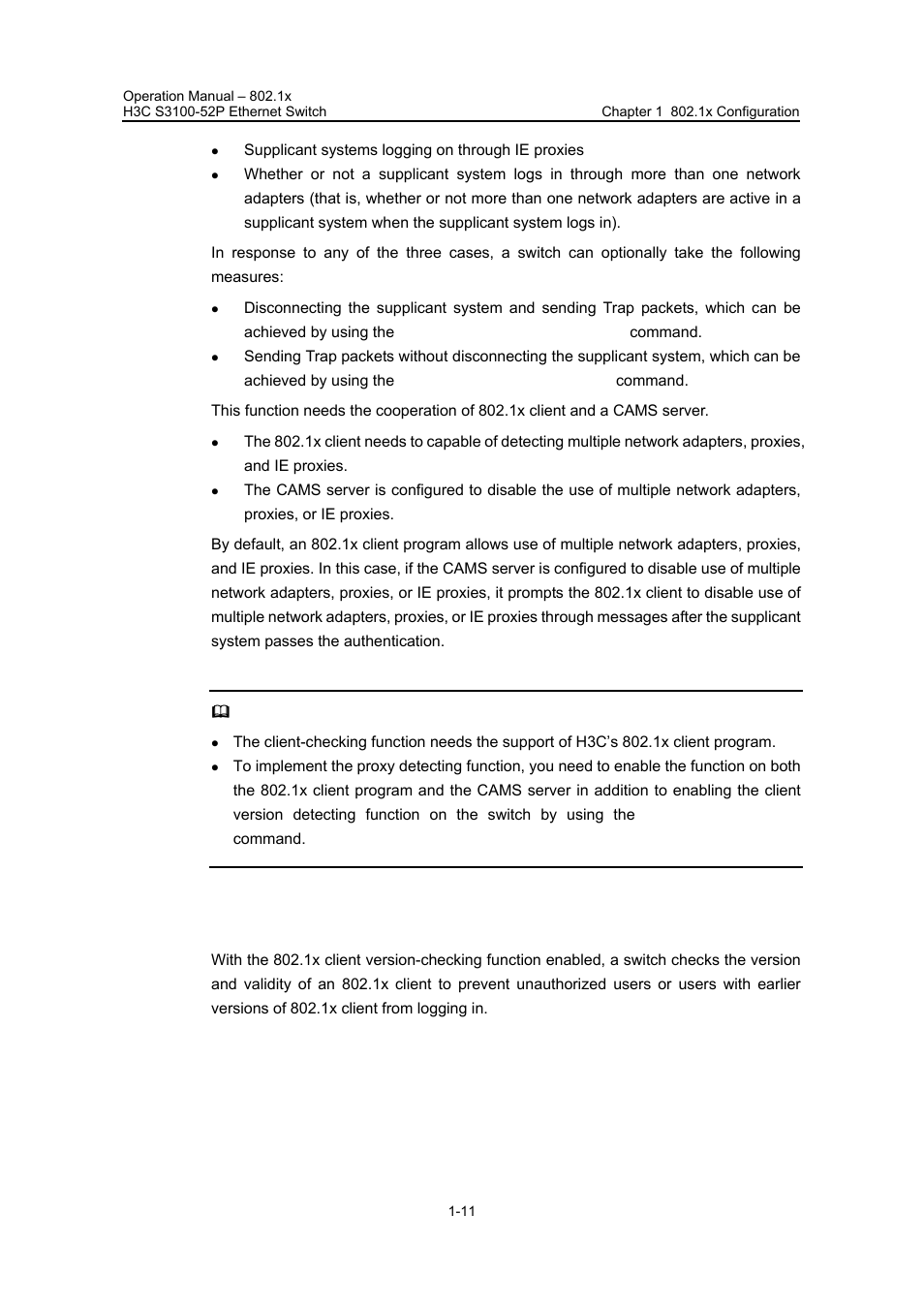 Ii. checking the client version | H3C Technologies H3C S3100 Series Switches User Manual | Page 284 / 630