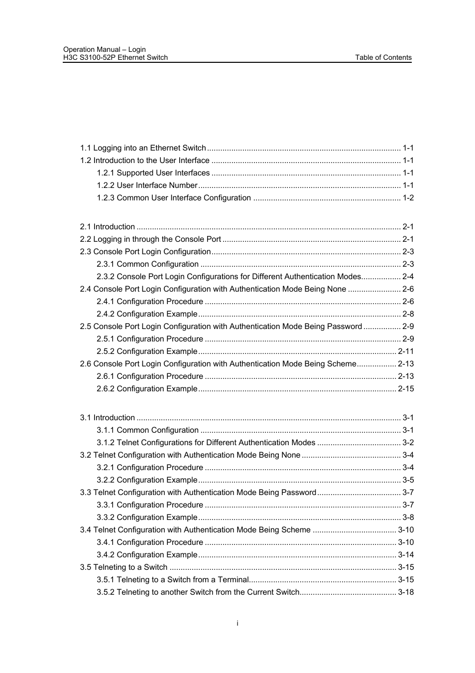 H3C Technologies H3C S3100 Series Switches User Manual | Page 30 / 630