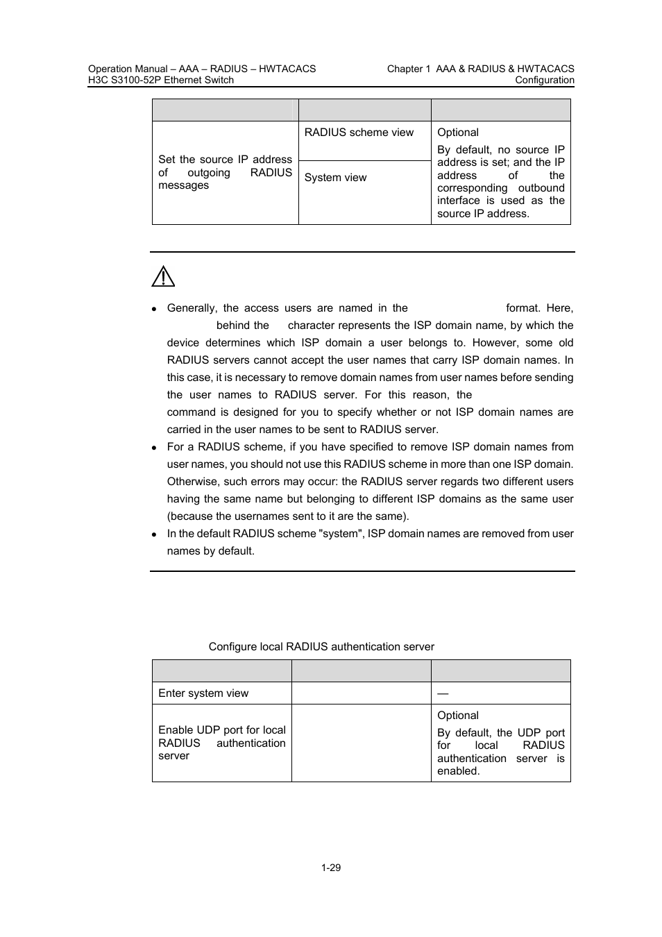 9 configuring local radius authentication server, Configuring local, Radius | Authentication, Server | H3C Technologies H3C S3100 Series Switches User Manual | Page 328 / 630