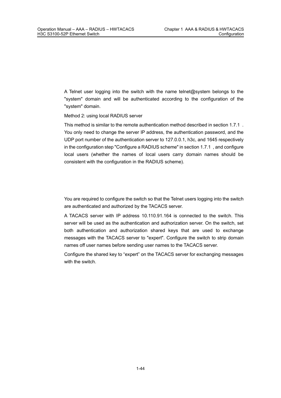 I. network requirements | H3C Technologies H3C S3100 Series Switches User Manual | Page 343 / 630