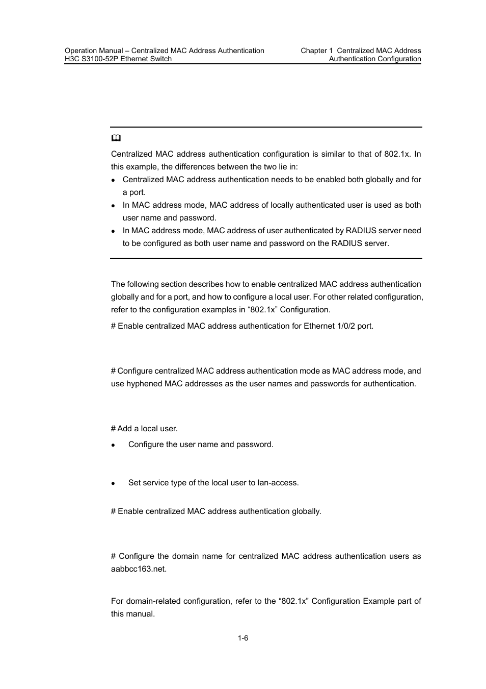H3C Technologies H3C S3100 Series Switches User Manual | Page 352 / 630