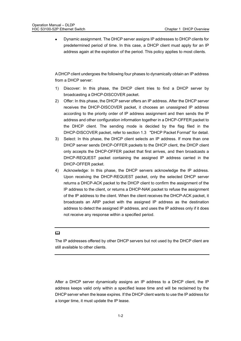 2 obtaining ip addresses dynamically, 3 updating ip address lease | H3C Technologies H3C S3100 Series Switches User Manual | Page 355 / 630
