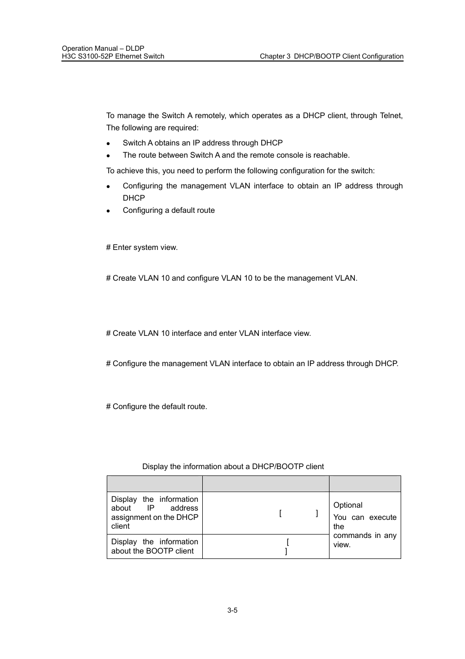 3 configuration example, I. network requirements, Ii. configuration procedures | 3 configuration example -5 | H3C Technologies H3C S3100 Series Switches User Manual | Page 366 / 630