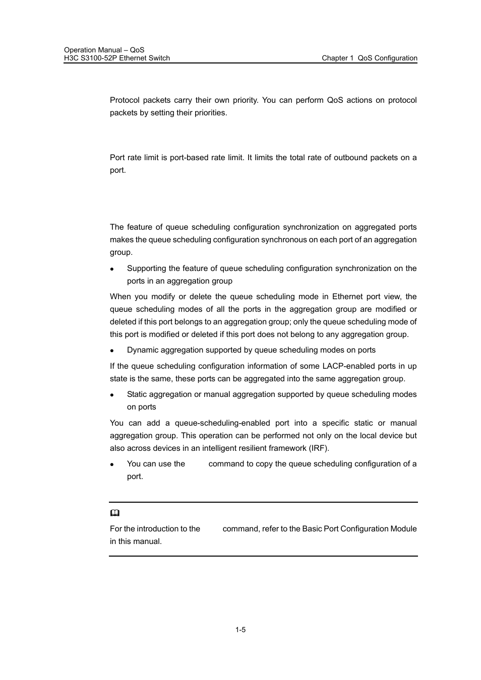 4 priority of protocol packets, 5 port rate limit | H3C Technologies H3C S3100 Series Switches User Manual | Page 398 / 630
