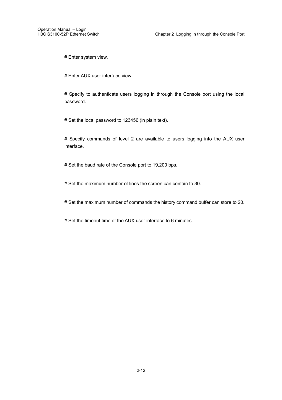 Iii. configuration procedure | H3C Technologies H3C S3100 Series Switches User Manual | Page 46 / 630
