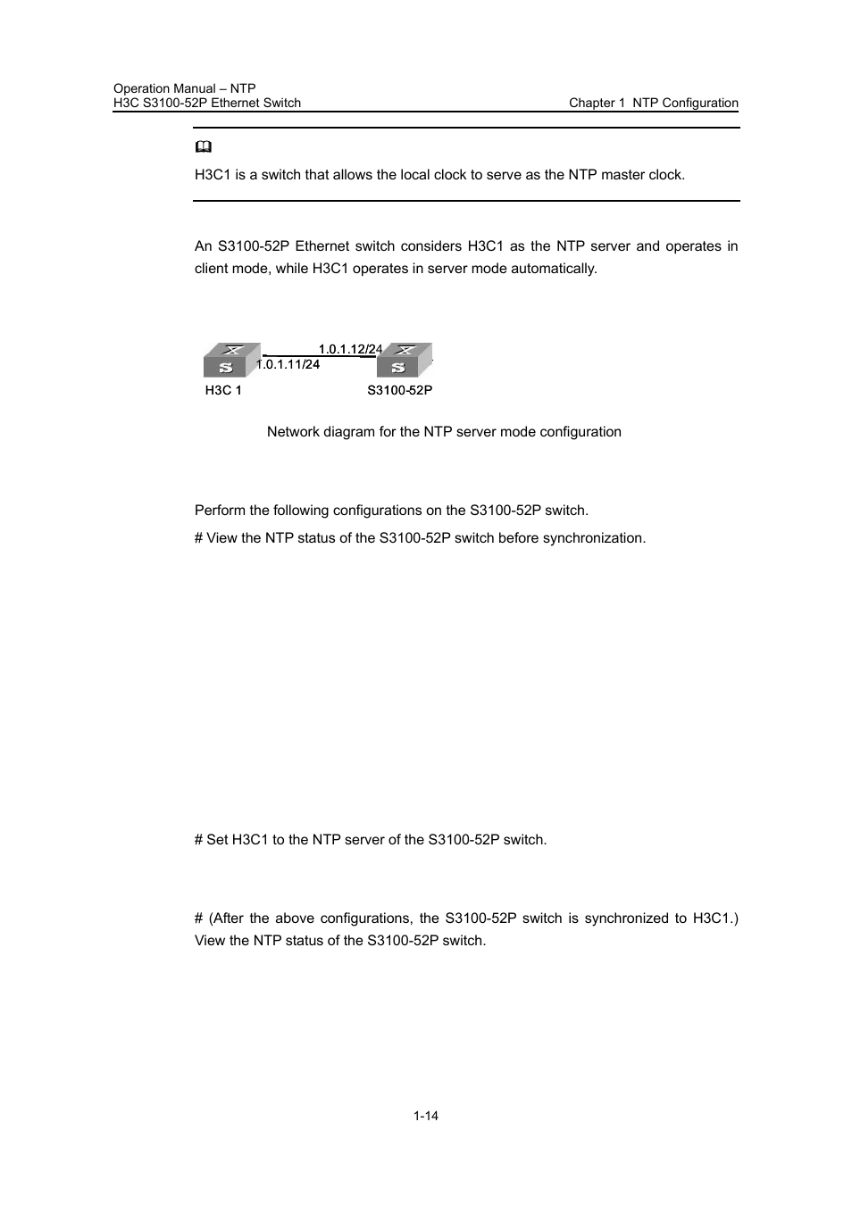 Ii. network diagram, Iii. configuration procedure | H3C Technologies H3C S3100 Series Switches User Manual | Page 476 / 630