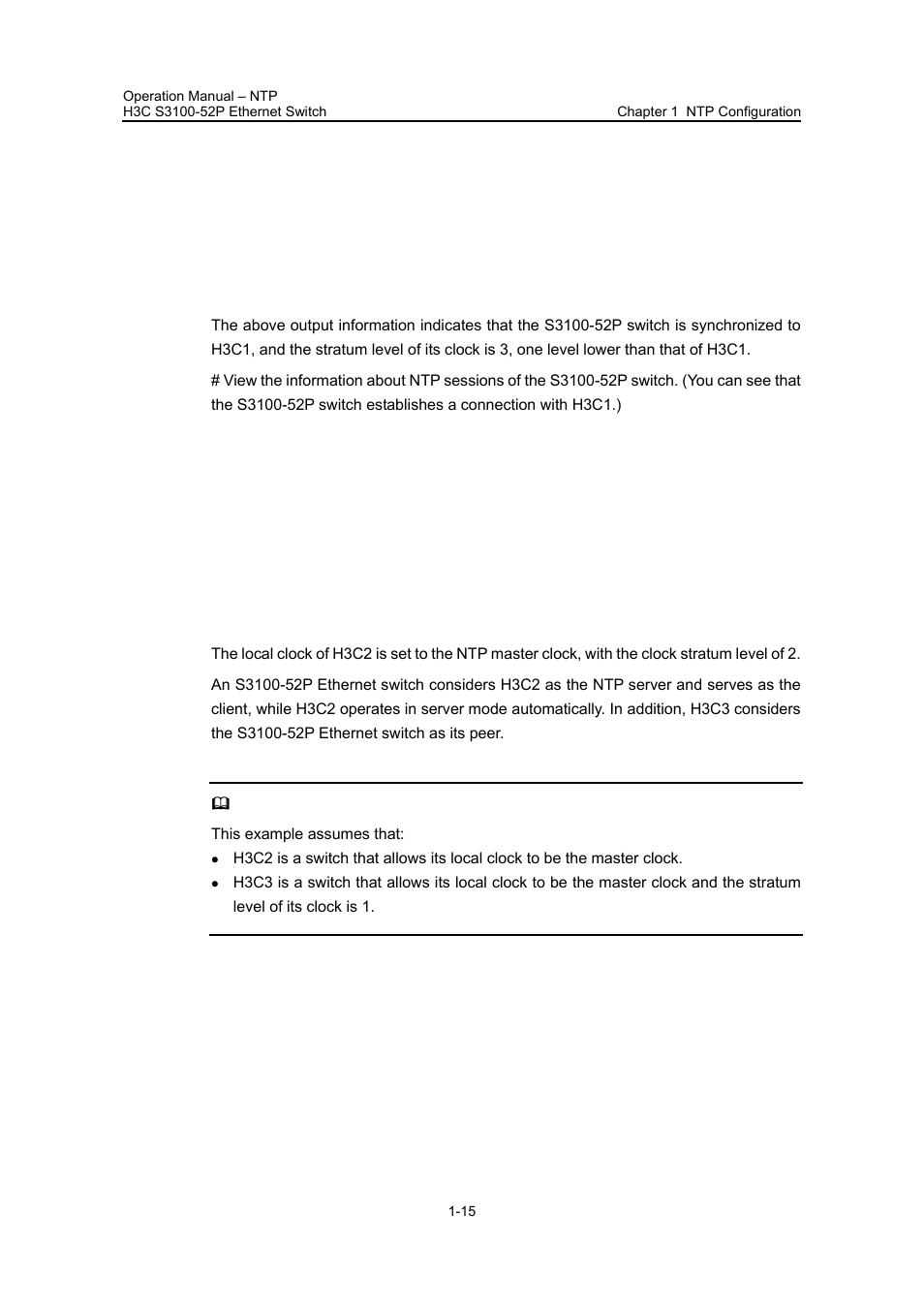 2 configuring ntp peer mode, I. network requirements, 2 configuring ntp peer mode -15 | H3C Technologies H3C S3100 Series Switches User Manual | Page 477 / 630