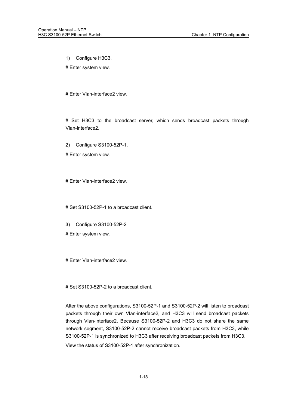 Iii. configuration procedure | H3C Technologies H3C S3100 Series Switches User Manual | Page 480 / 630