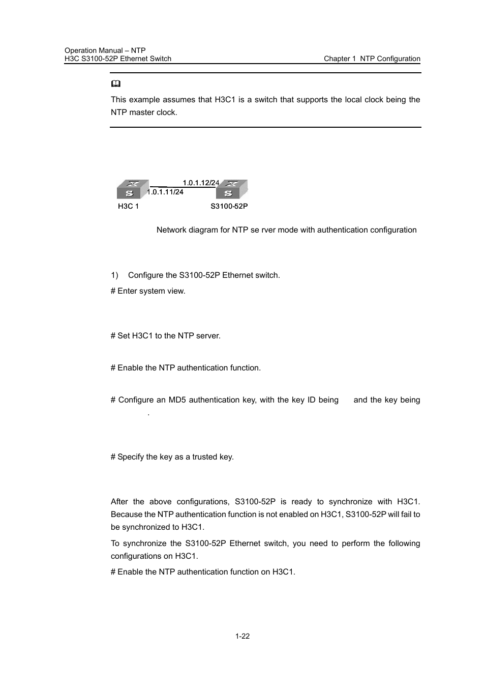 Ii. network diagram, Iii. configuration procedure | H3C Technologies H3C S3100 Series Switches User Manual | Page 484 / 630