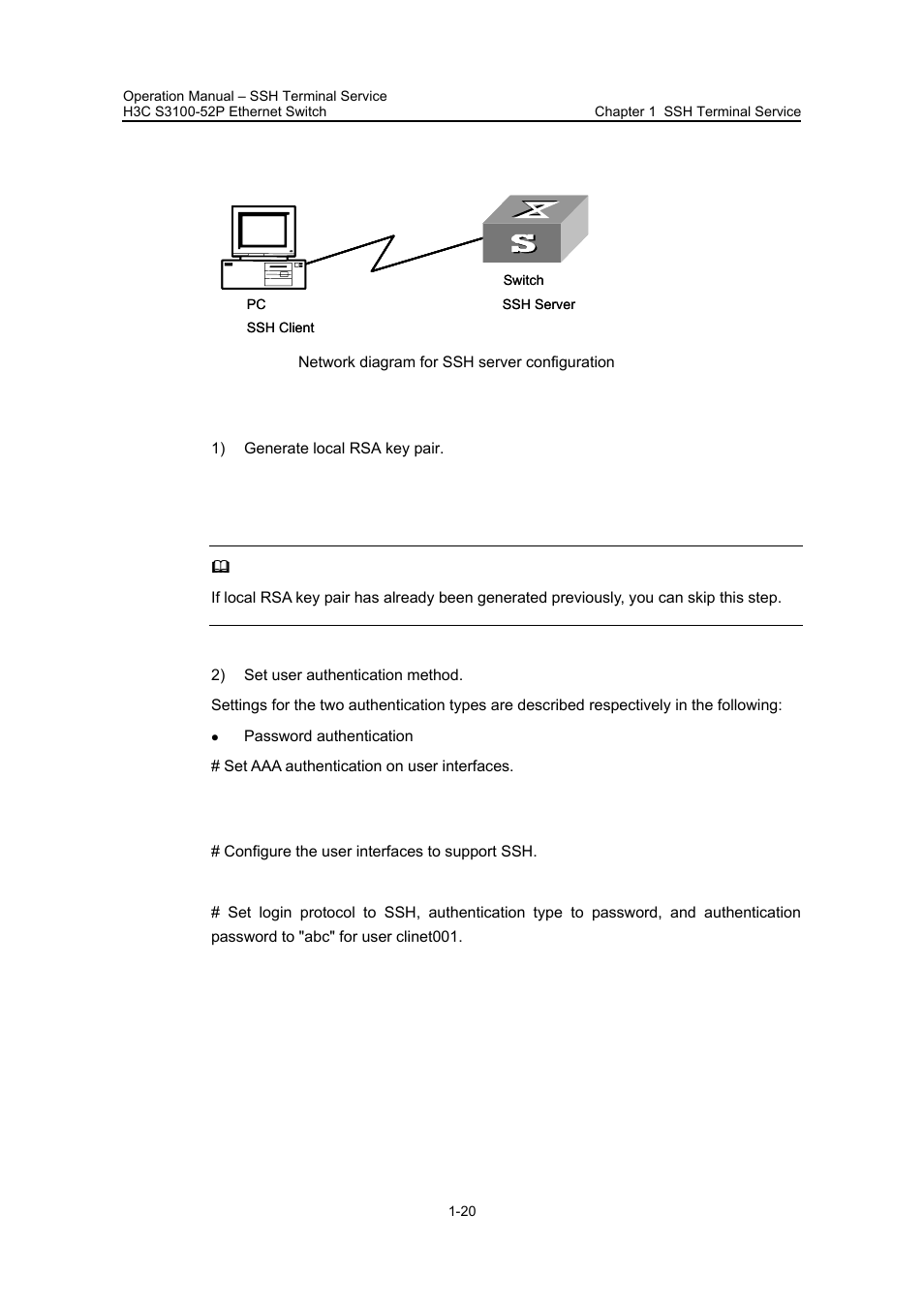 Ii. network diagram, Iii. configuration procedure | H3C Technologies H3C S3100 Series Switches User Manual | Page 506 / 630