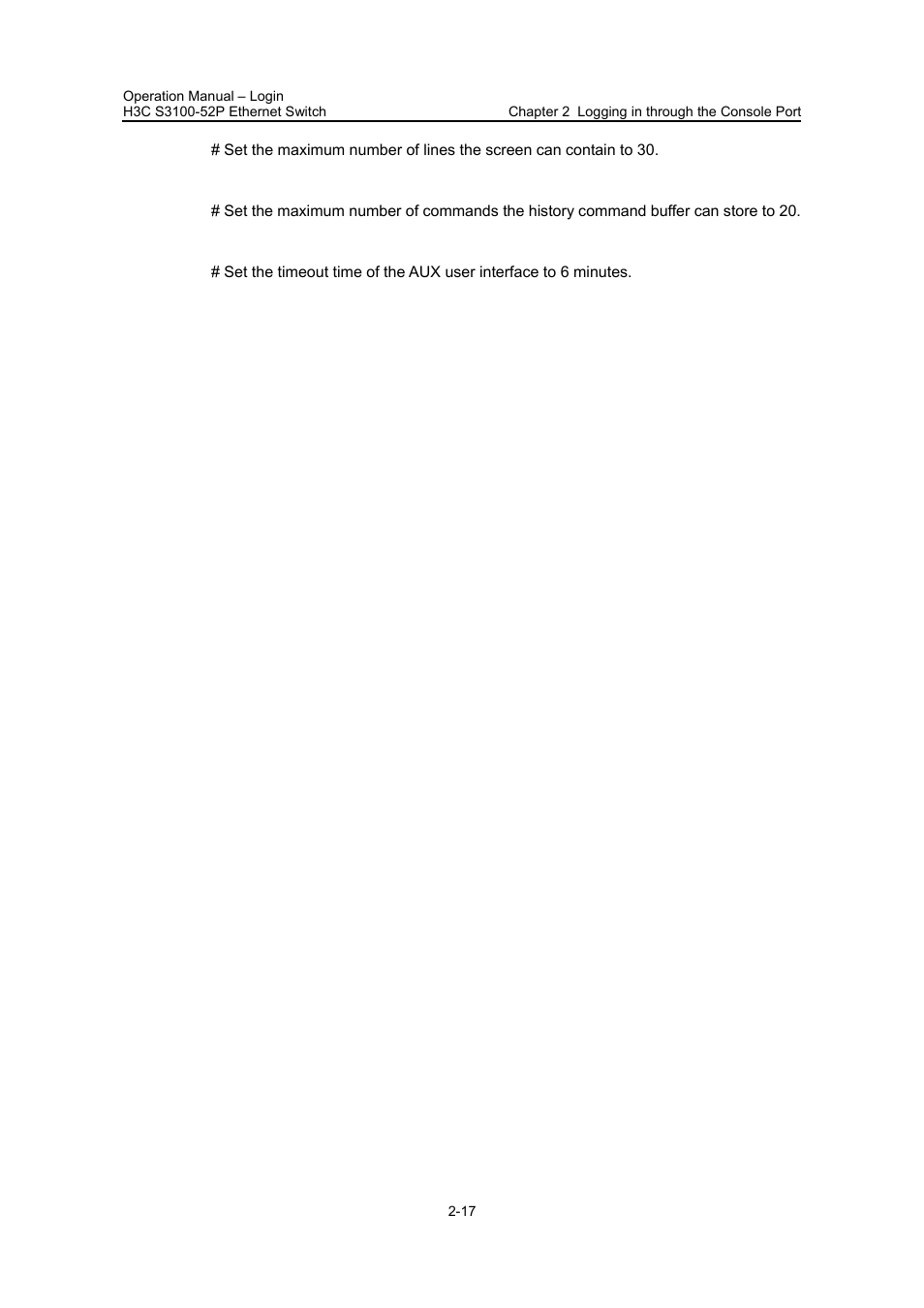 H3C Technologies H3C S3100 Series Switches User Manual | Page 51 / 630