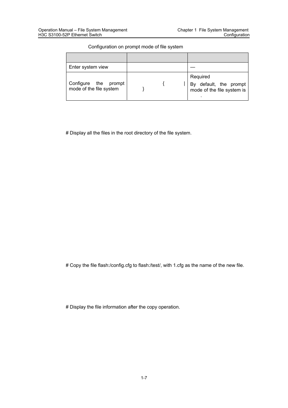 7 file system configuration example, 7 file system configuration example -7 | H3C Technologies H3C S3100 Series Switches User Manual | Page 525 / 630