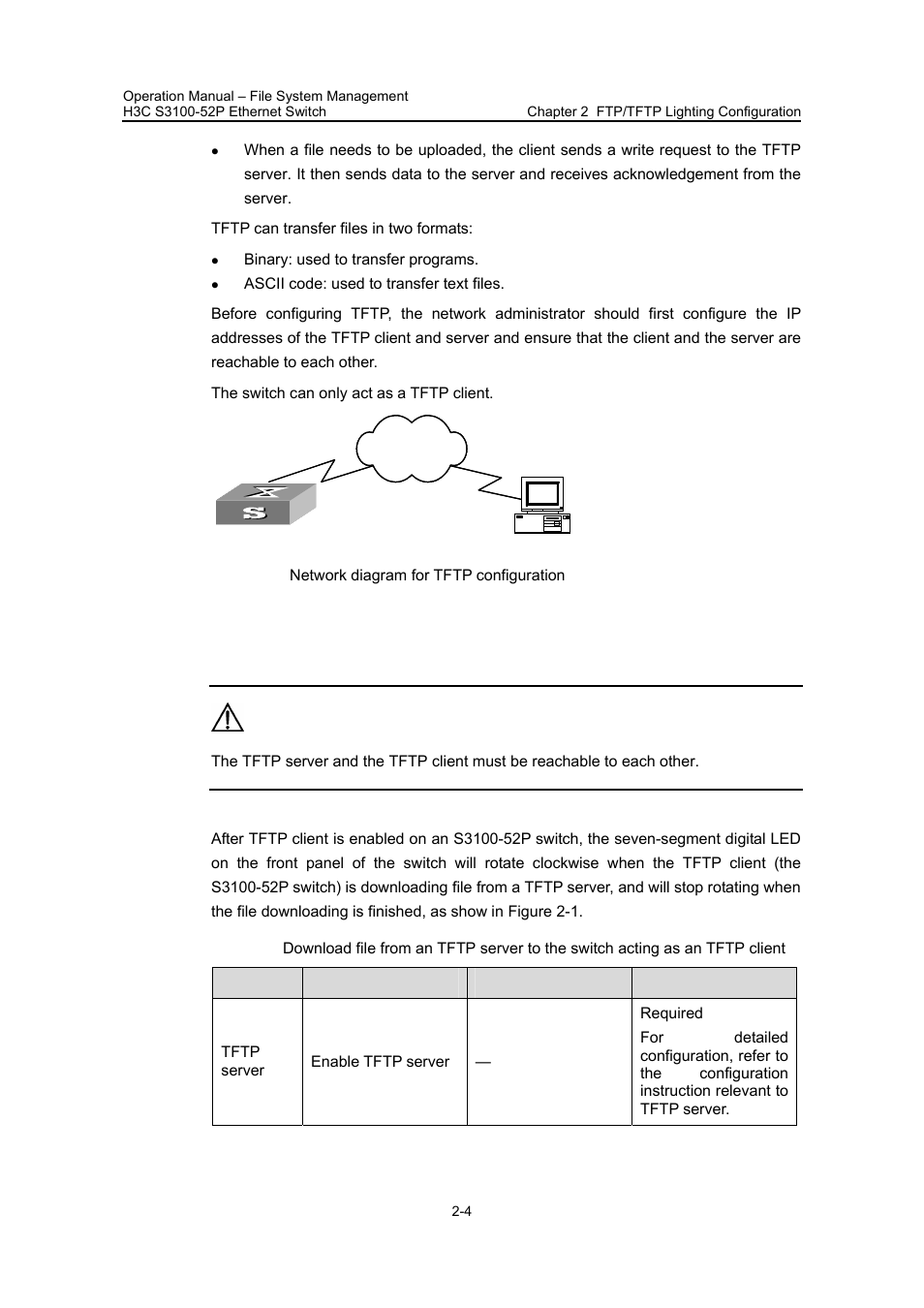 2 tftp lighting procedure, 2 tftp lighting procedure -4 | H3C Technologies H3C S3100 Series Switches User Manual | Page 530 / 630