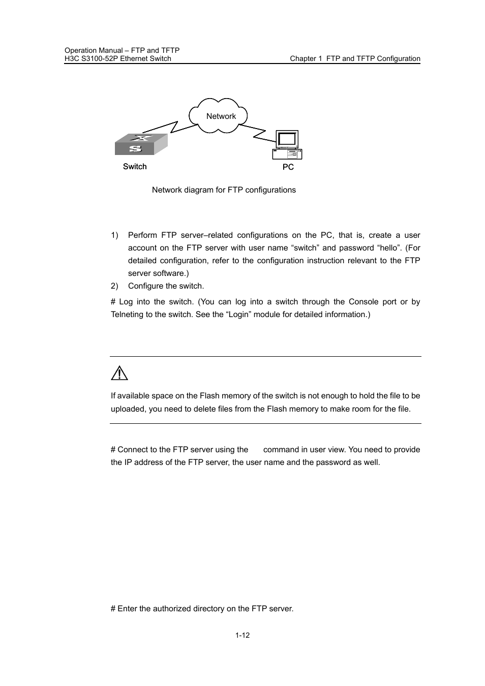 Ii. network diagram, Iii. configuration procedure | H3C Technologies H3C S3100 Series Switches User Manual | Page 544 / 630