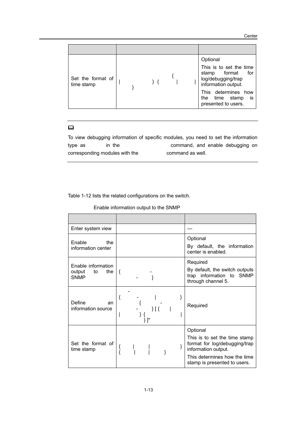 7 enabling information output to the snmp, 7 enabling information output to the snmp -13 | H3C Technologies H3C S3100 Series Switches User Manual | Page 564 / 630