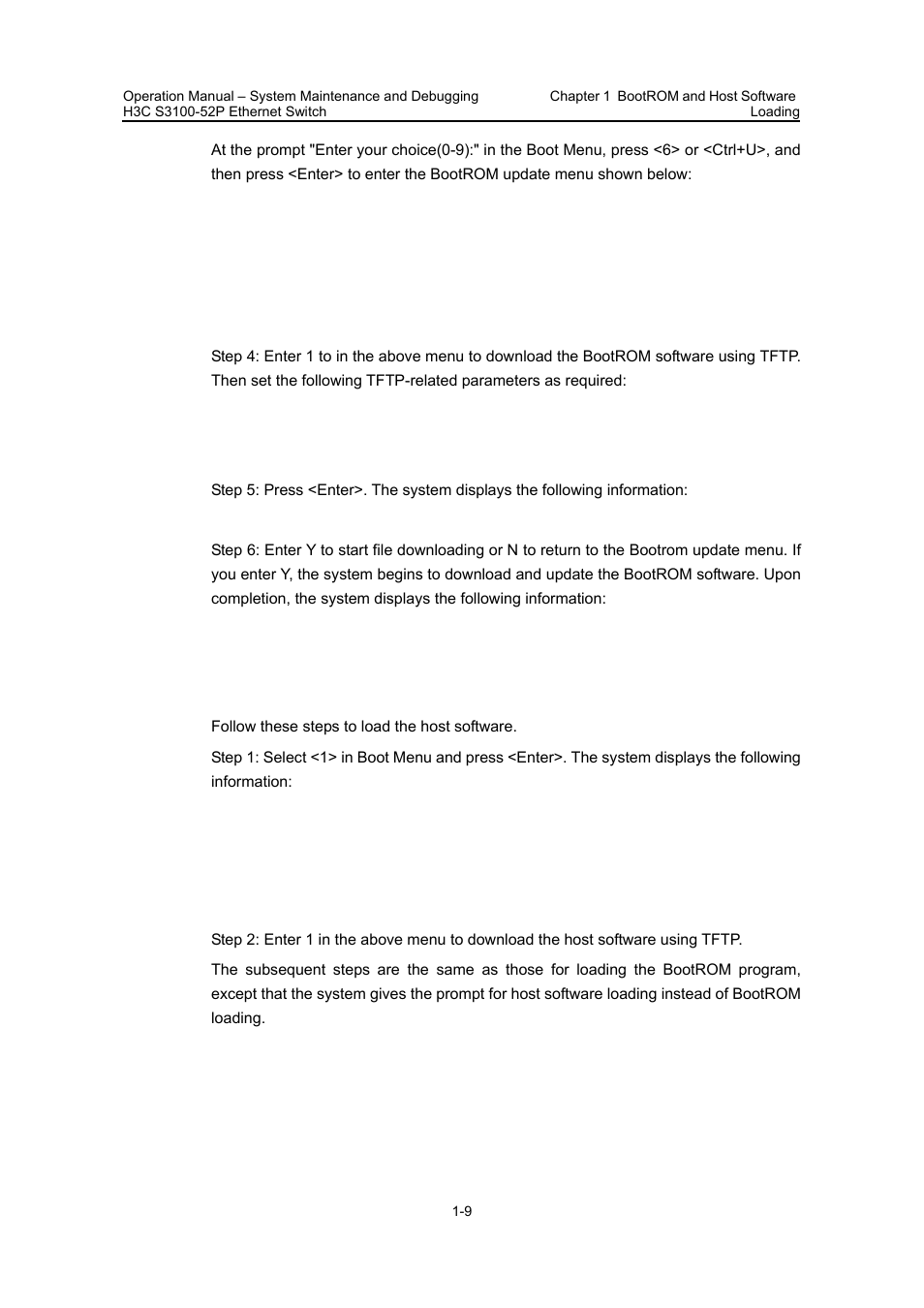 Iii. loading host software | H3C Technologies H3C S3100 Series Switches User Manual | Page 581 / 630