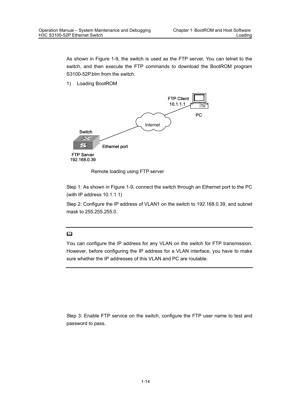 Ii. loading process using ftp server | H3C Technologies H3C S3100 Series Switches User Manual | Page 586 / 630