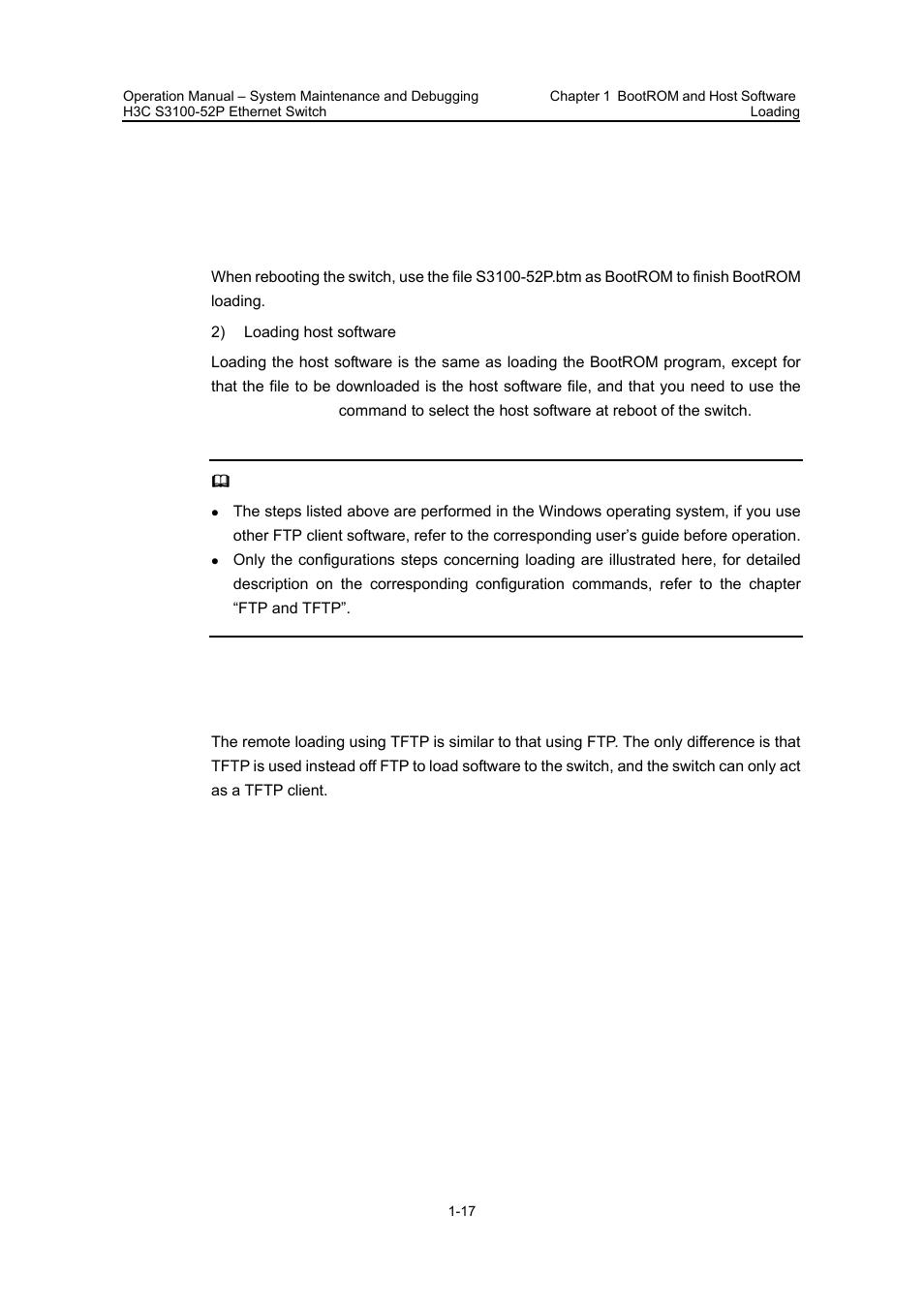 2 remote loading using tftp, 2 remote loading using tftp -17 | H3C Technologies H3C S3100 Series Switches User Manual | Page 589 / 630