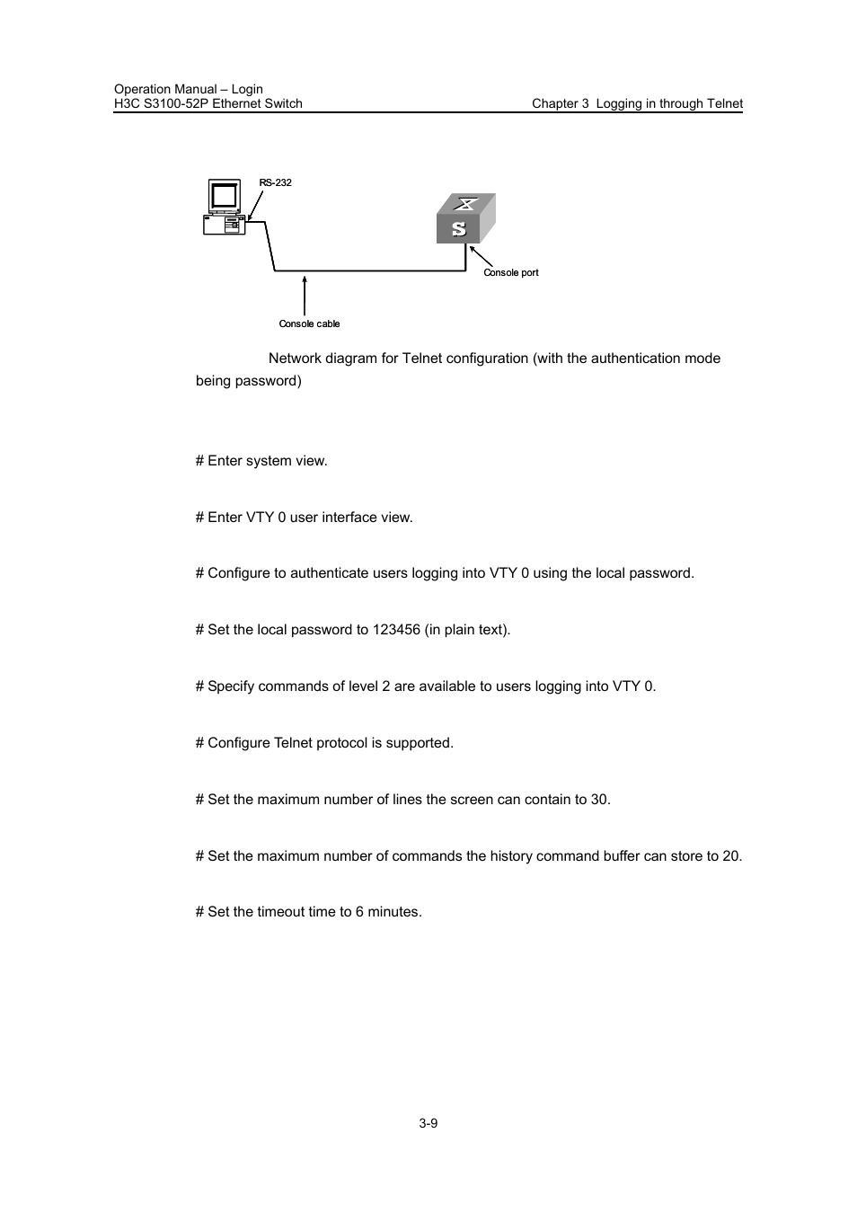 Ii. network diagram, Iii. configuration procedure | H3C Technologies H3C S3100 Series Switches User Manual | Page 60 / 630