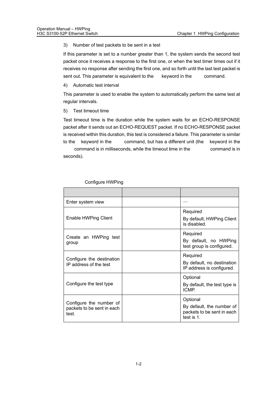 2 configuring hwping, 2 configuring hwping -2 | H3C Technologies H3C S3100 Series Switches User Manual | Page 618 / 630