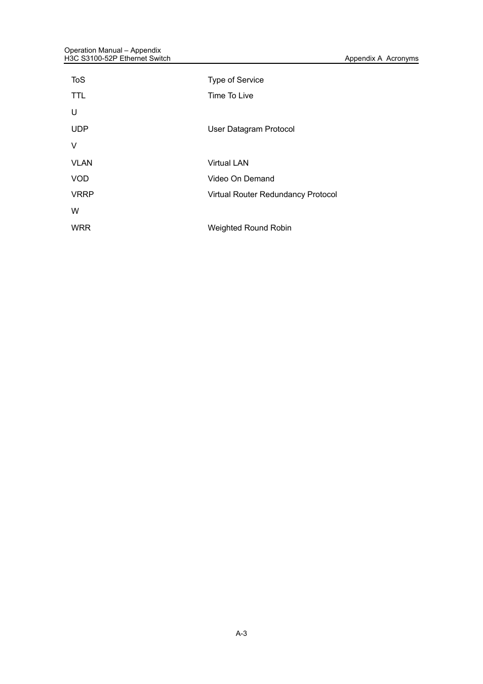 H3C Technologies H3C S3100 Series Switches User Manual | Page 630 / 630