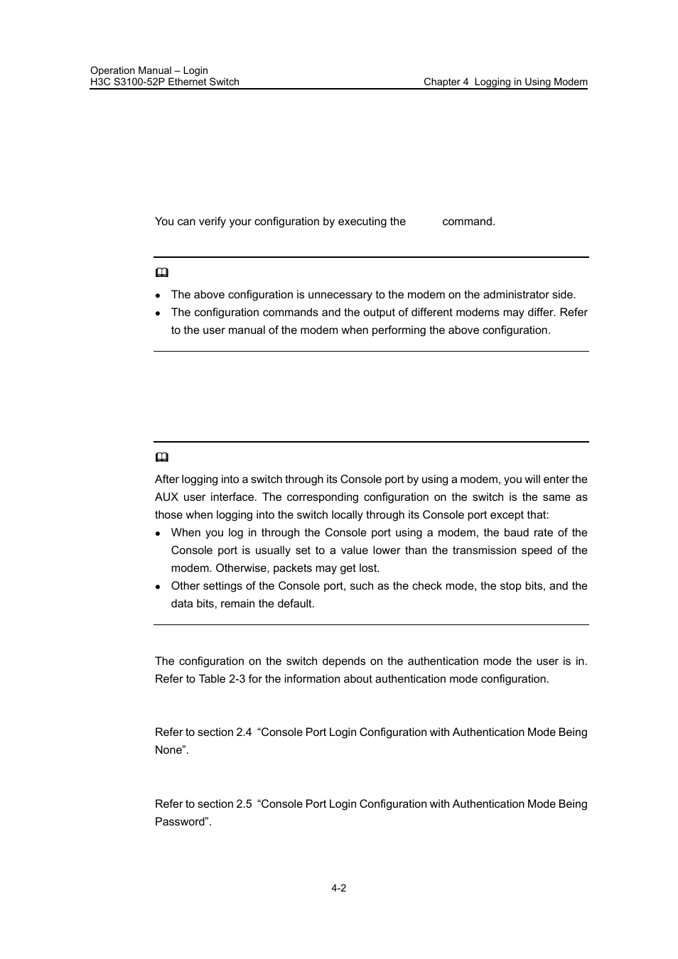 2 switch configuration, 2 switch configuration -2 | H3C Technologies H3C S3100 Series Switches User Manual | Page 72 / 630