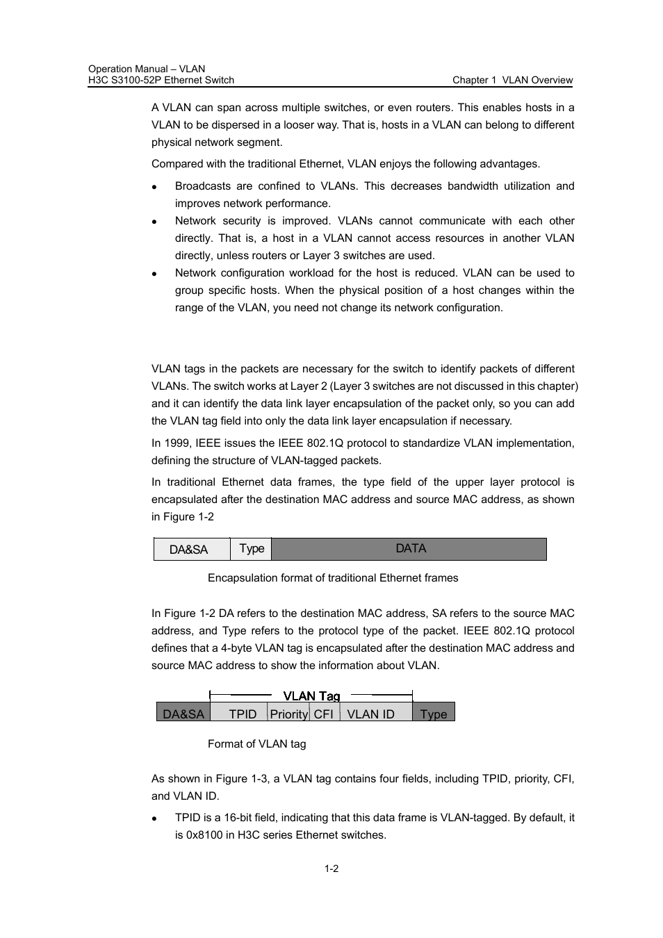 2 vlan principles, 2 vlan principles -2 | H3C Technologies H3C S3100 Series Switches User Manual | Page 97 / 630