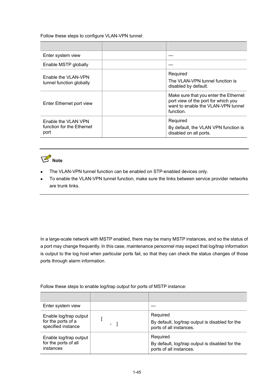 Configuring vlan-vpn tunnel, Mstp maintenance configuration, Introduction | H3C Technologies H3C S3100 Series Switches User Manual | Page 264 / 1056