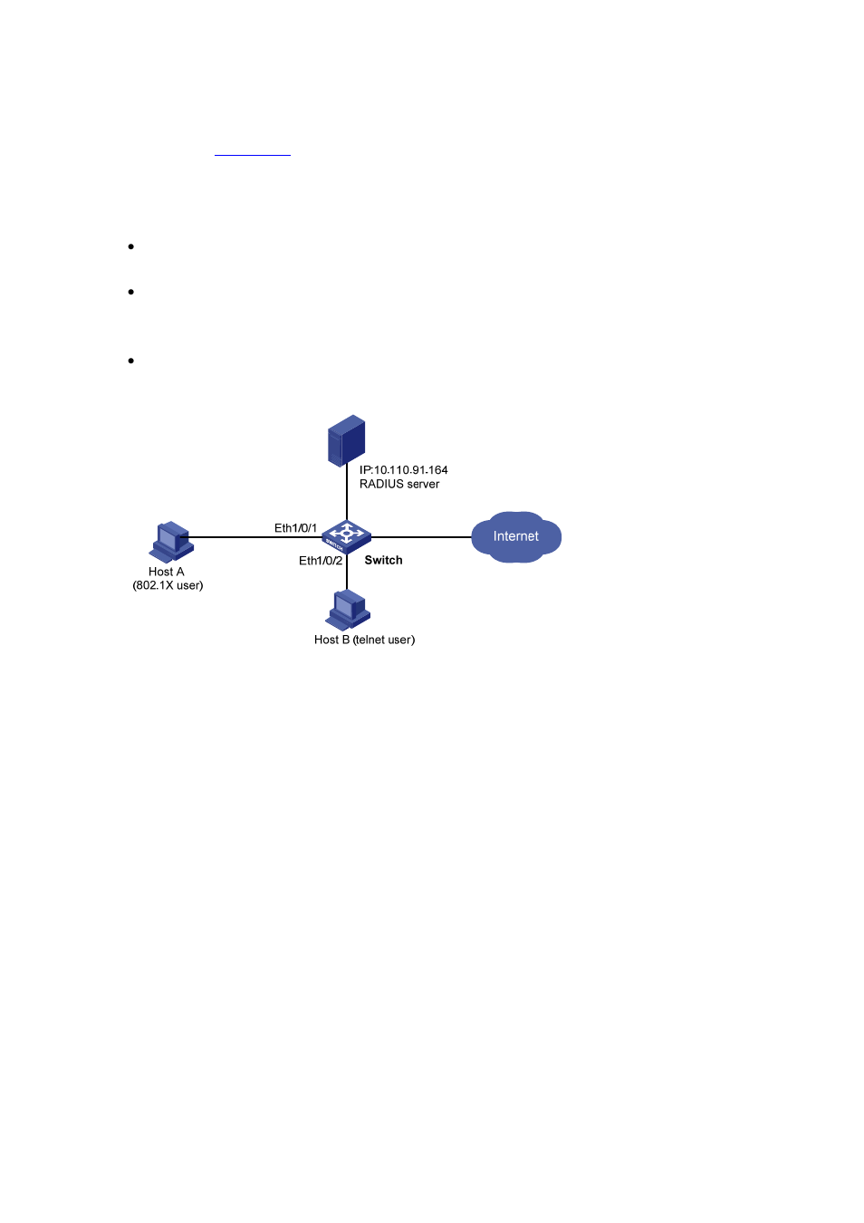 Network requirements, Configuration procedure | H3C Technologies H3C S3100 Series Switches User Manual | Page 391 / 1056