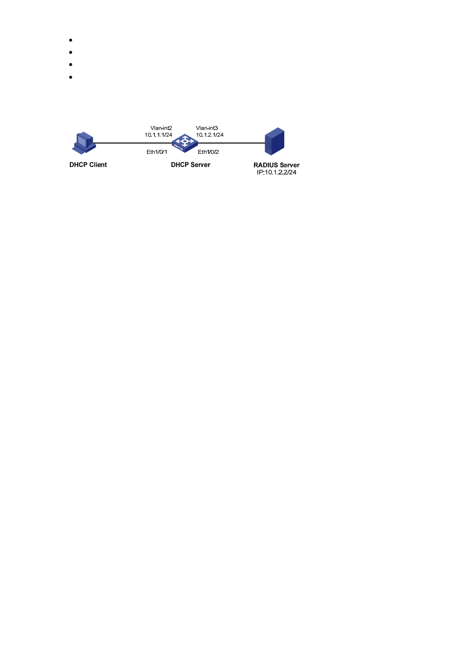 Network diagram, Configuration procedure | H3C Technologies H3C S3100 Series Switches User Manual | Page 531 / 1056