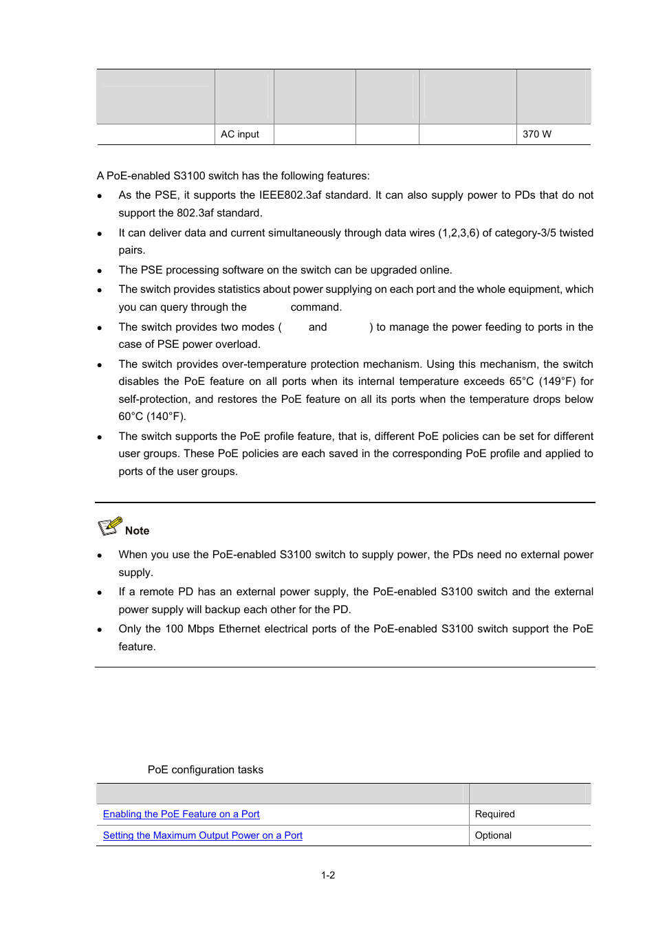 Poe configuration, Poe configuration tasks | H3C Technologies H3C S3100 Series Switches User Manual | Page 665 / 1056