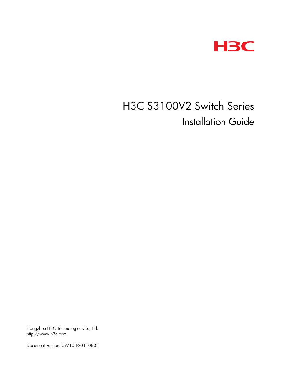 H3C Technologies H3C S3100V2 Series Switches User Manual | 69 pages