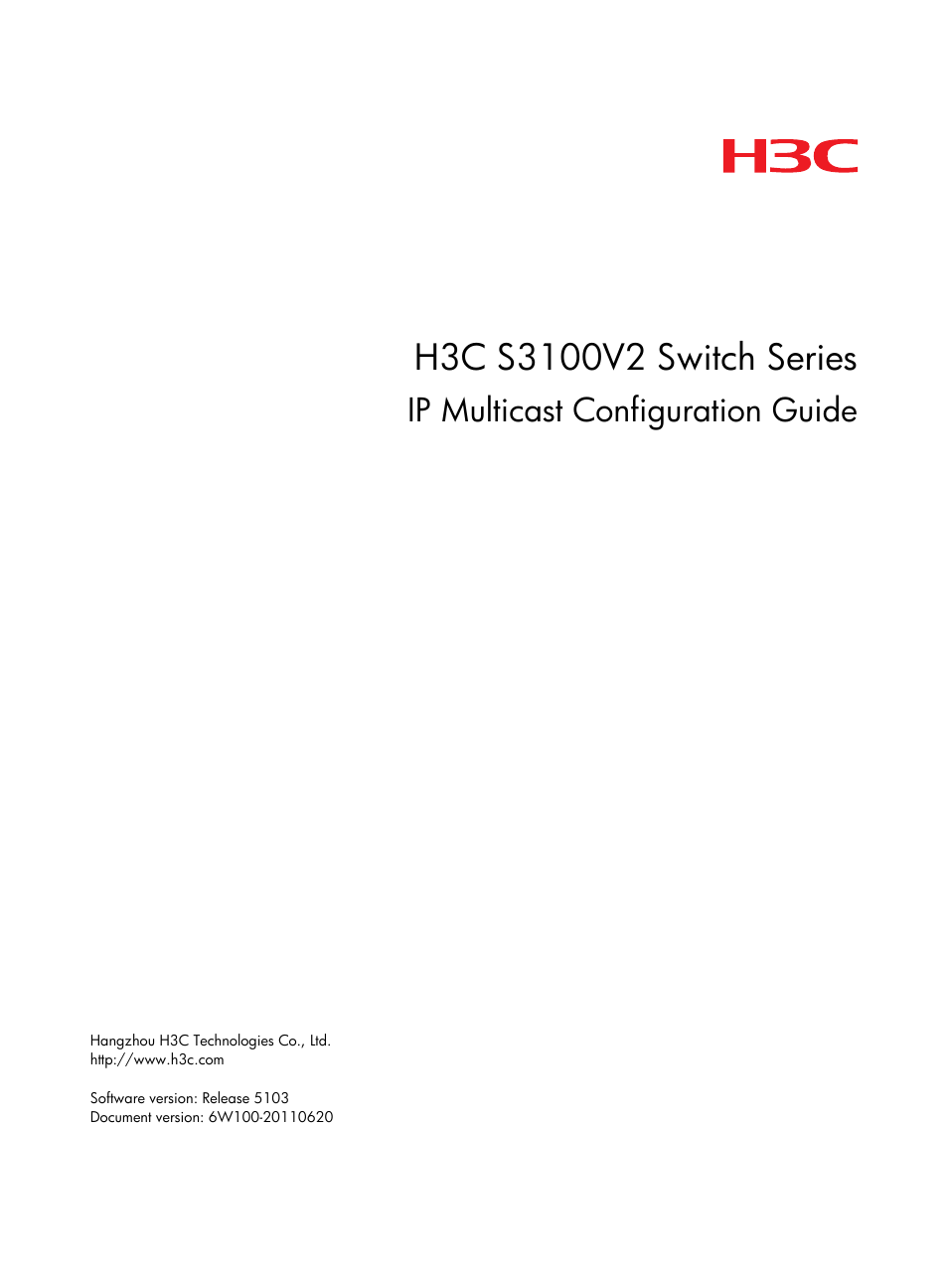 H3C Technologies H3C S3100V2 Series Switches User Manual | 111 pages