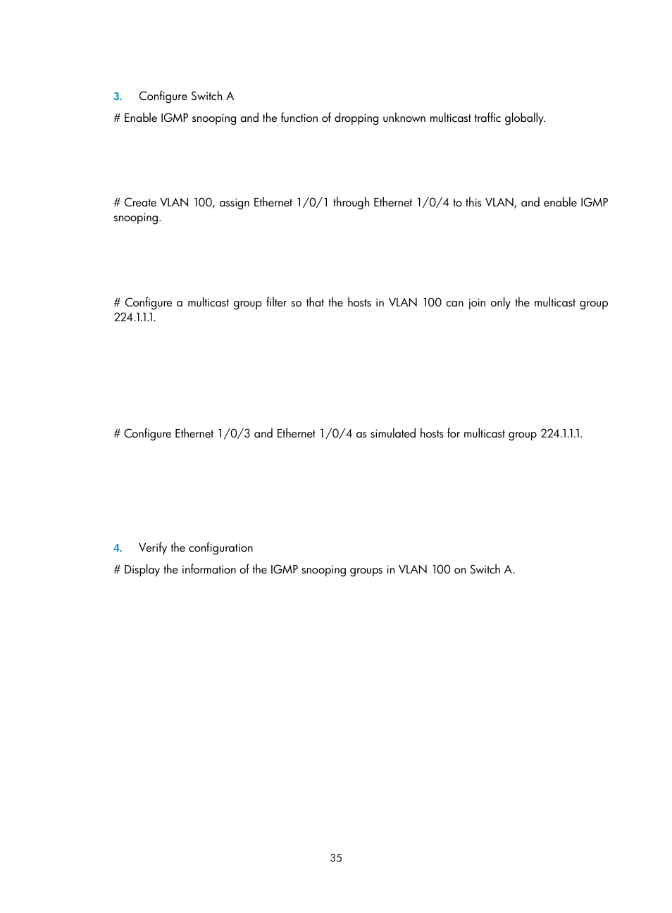 H3C Technologies H3C S3100V2 Series Switches User Manual | Page 43 / 111
