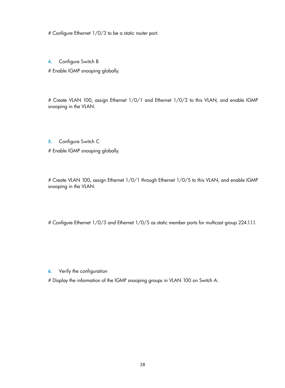 H3C Technologies H3C S3100V2 Series Switches User Manual | Page 46 / 111