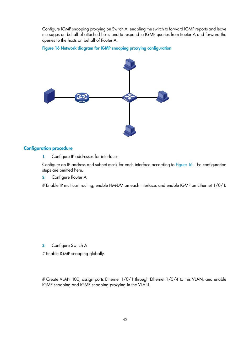 Configuration procedure | H3C Technologies H3C S3100V2 Series Switches User Manual | Page 50 / 111